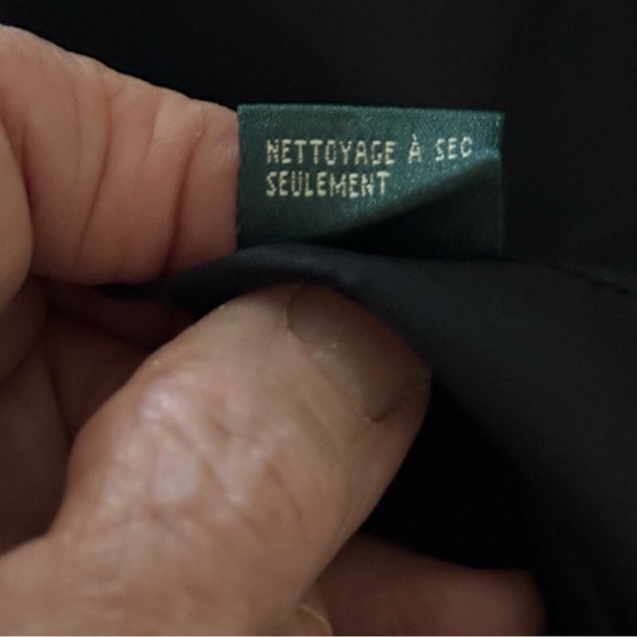 Lauren Ralph Lauren Jacket Cotton Blend Mandarin Collar Black Women’s Size 10P - Picture 11 of 16